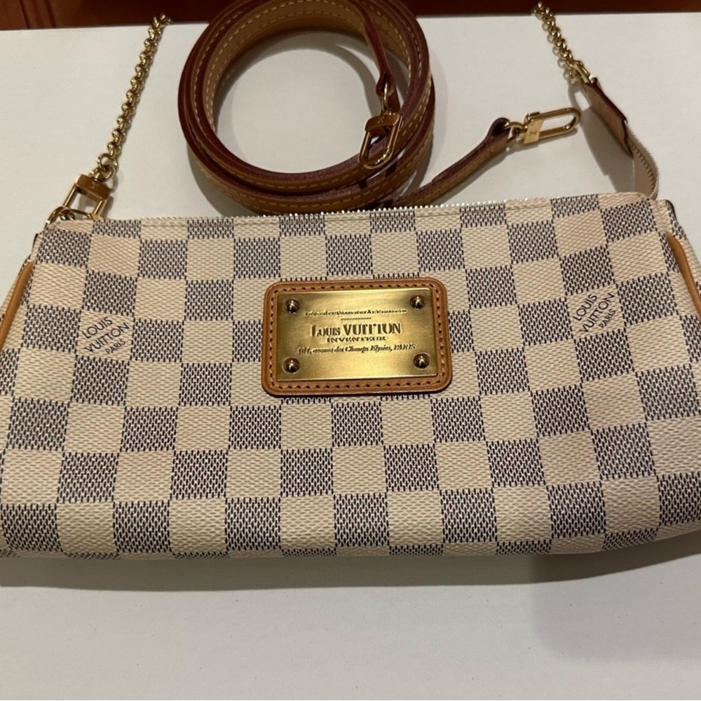 Louis Vuitton Damier Azur Eva clutch Authentic